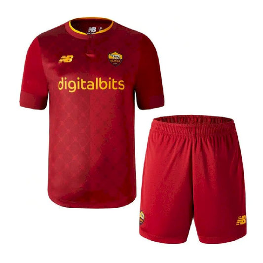 As Roma 2022/23 Home Kids Kit