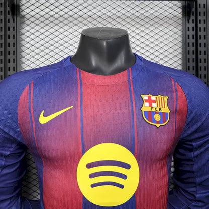 Barcelona 2025/26 Home Long Sleeves Jersey Player Version