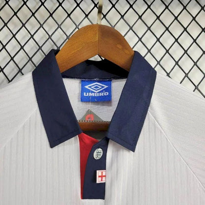 Camisa longa retrô da Inglaterra 1998 Home