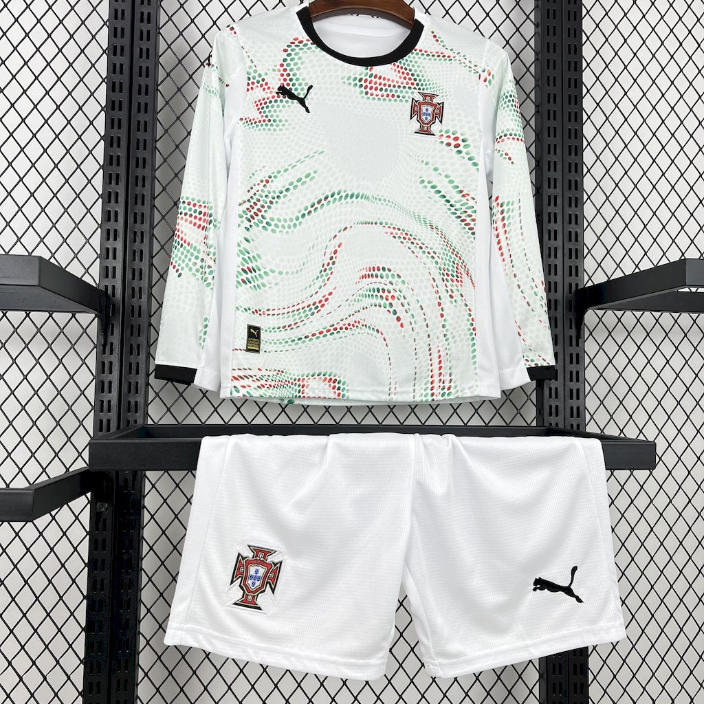 Kids Portugal 2025/26 Away Long Sleeve Kit