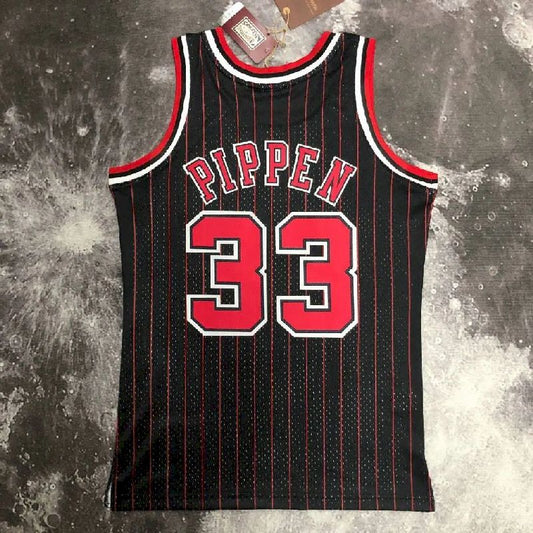 Camisa masculina M&amp;N 1996 Scottie Pippen preta retrô