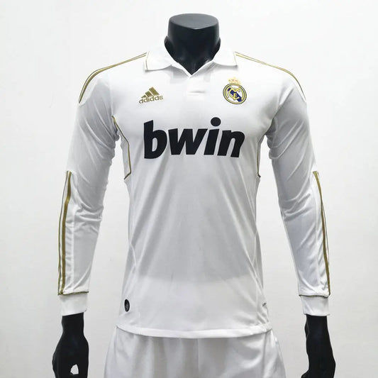 Camisa retrô de mangas compridas do Real Madrid 2011/12