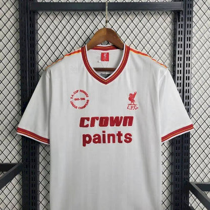 Camisa retrô reserva do Liverpool 1985/86