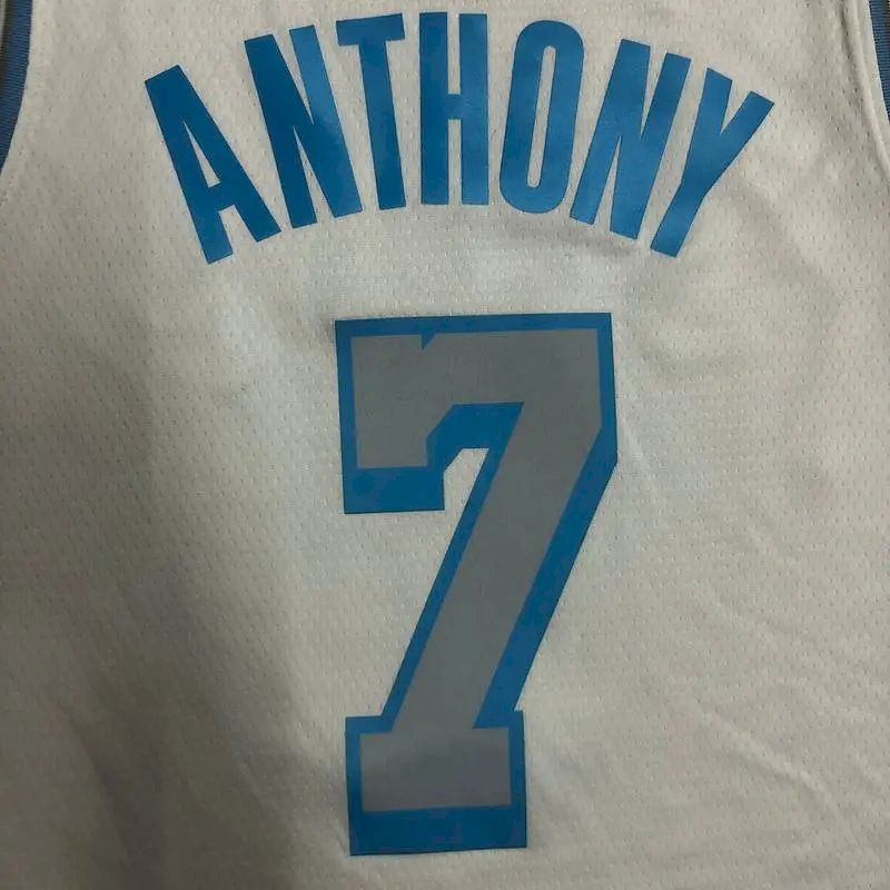 Men’s Carmelo Anthony White Player Version Jersey – City Edition