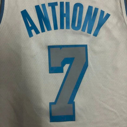 Men’s Carmelo Anthony White Player Version Jersey – City Edition