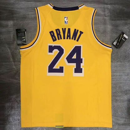 Camisa amarela masculina Kobe Bryant versão jogador – Edição clássica retrô