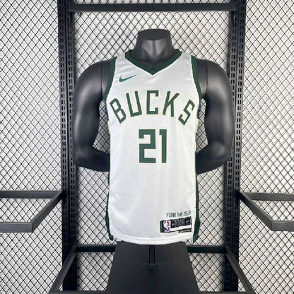 Camisa Jrue Holiday Branca Masculina 2023 - Time Principal
