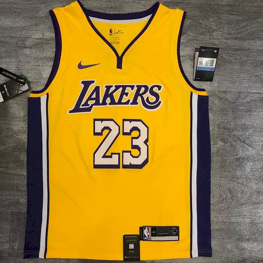 Camisa LeBron James Masculina Amarela Versão Jogador – Edição Clássica Retrô