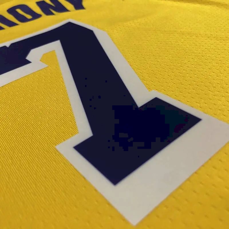 Camisa amarela masculina Carmelo Anthony Team – Edição de 75º aniversário