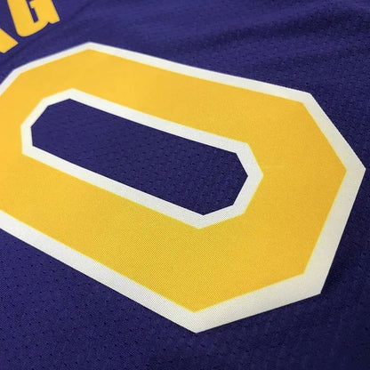 Camisa masculina Nick Young roxa versão jogador – edição clássica retrô