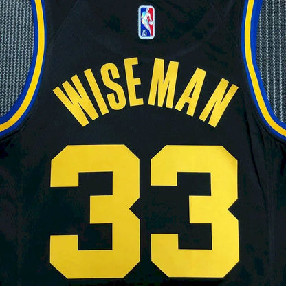 Camisa James Wiseman preta masculina – Edição City do 75º aniversário