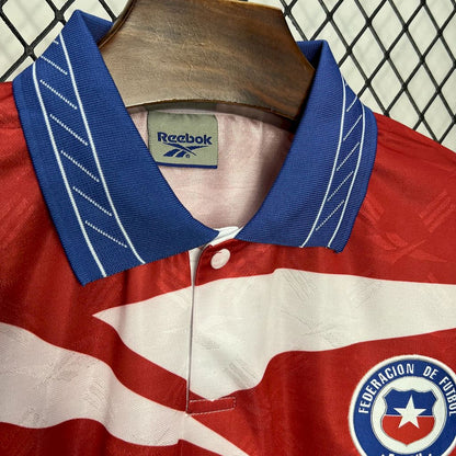 Camisa retrô de mangas compridas do Chile 1998 Home