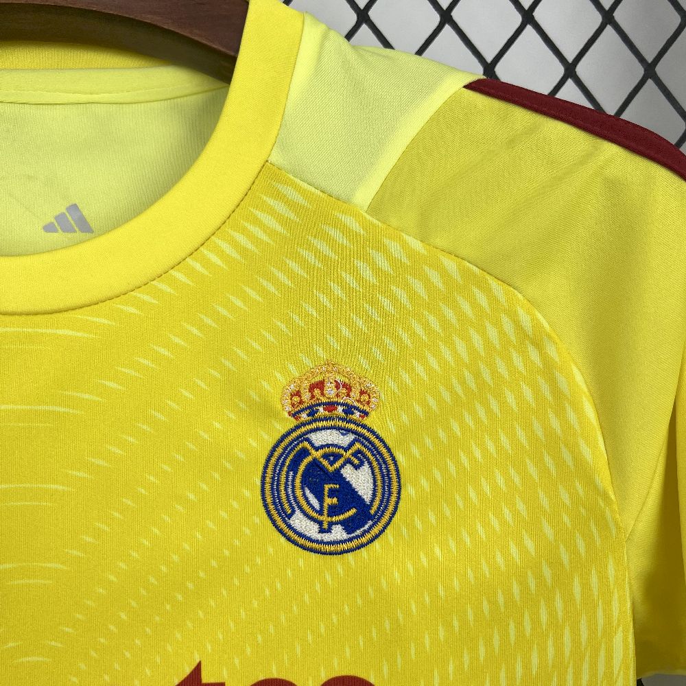 Real Madrid 2025/26 Yellow Goalkeeper Kids Kit