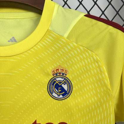 Real Madrid 2025/26 Yellow Goalkeeper Kids Kit