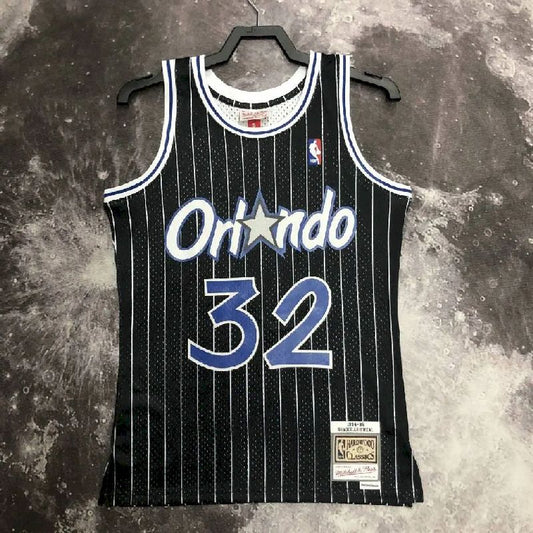 Men’s M&N 1994/95 Shaquille O’Neal Black Retro Jersey