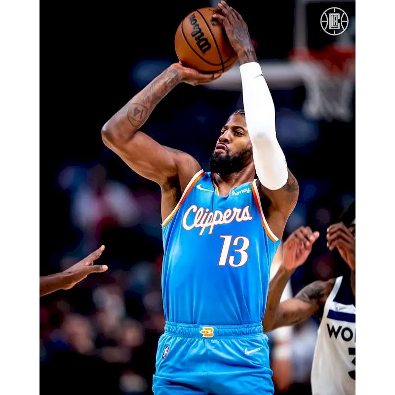 Camisa Paul George Azul Masculina do Time – Edição City do 75º Aniversário
