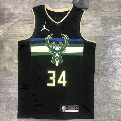 Camisa Swingman Preta Giannis Antetokounmpo Masculina 2020-21 – Edição Statement
