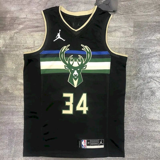 Men’s Giannis Antetokounmpo 2020-21 Black Swingman Jersey – Statement Edition