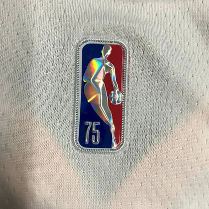 Camisa Jordan Poole Branca Masculina – Edição de 75º Aniversário