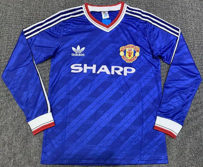 Camisa retrô de mangas compridas do Manchester United 1986/88 Third