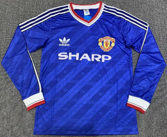 Camisa retrô de mangas compridas do Manchester United 1986/88 Third