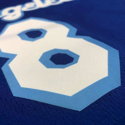 Camisa azul masculina Kobe Bryant versão jogador – Edição clássica retrô