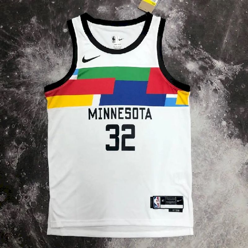 Camisa Karl-Anthony Towns Branca Masculina - Edição City