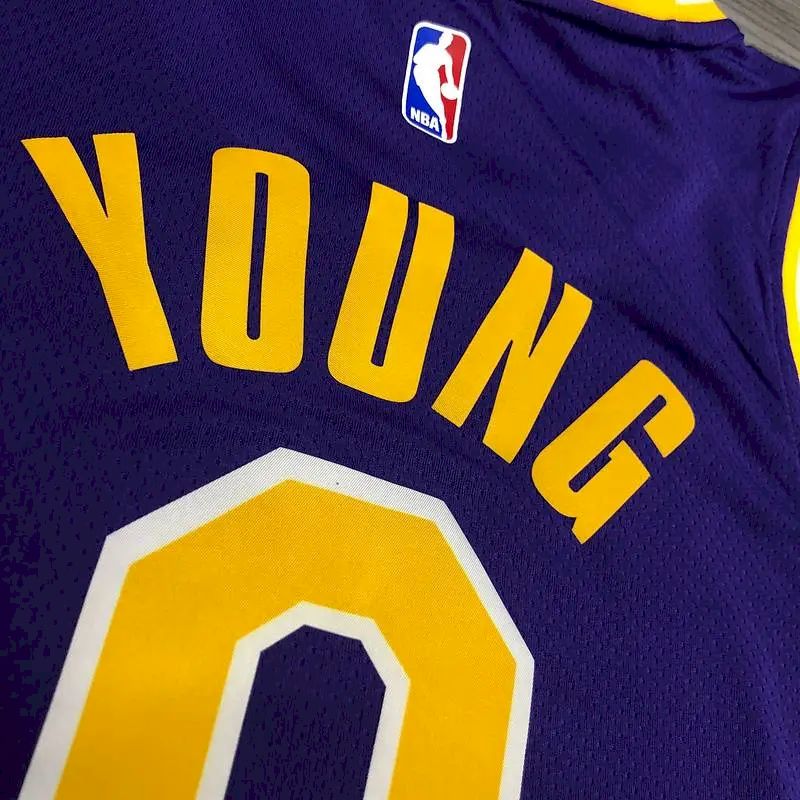 Camisa masculina Nick Young 2020-21 roxa Swingman versão jogador – Edição Statement