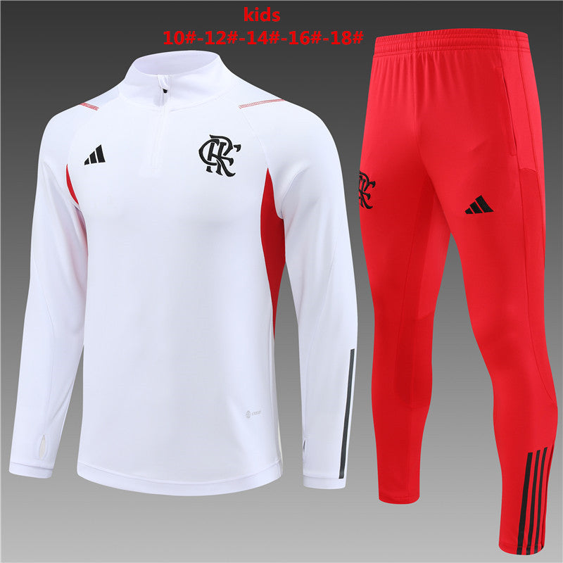 Blusa Infantil Flamengo 2023/24 Meio Zíper + Calça 14001