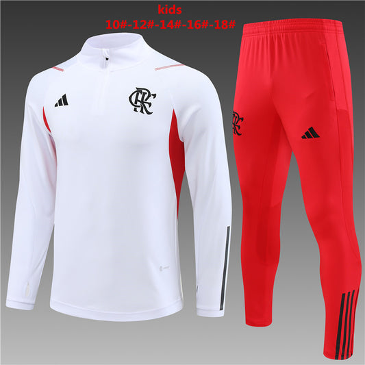 Blusa Infantil Flamengo 2023/24 Meio Zíper + Calça 14001