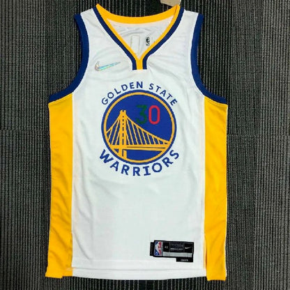 Men’s Stephen Curry White Team Jersey – 75th Anniversary Edition