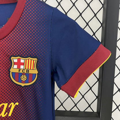 Camisa e shorts retrô infantil do Barcelona 2012/13