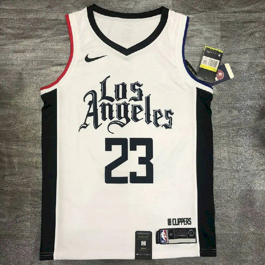 Men’s Lou Williams 2020-21 White Swingman Player Version Jersey – City Edition
