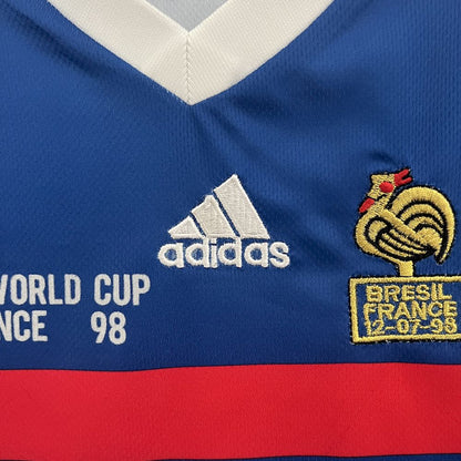 Camisa e shorts retrô infantil França 1998