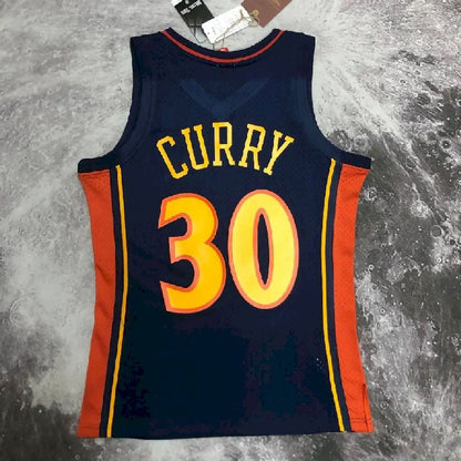Camisa M&amp;N Stephen Curry Azul Retro Masculina 2009/2010