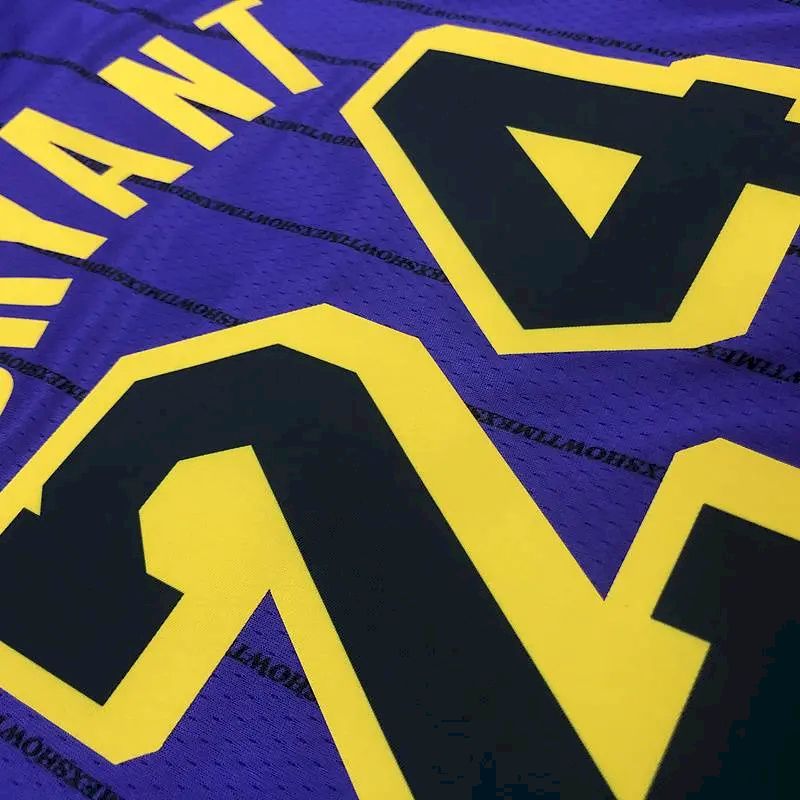 Camisa masculina Kobe Bryant 2018-19 roxa Swingman versão jogador – Edição City