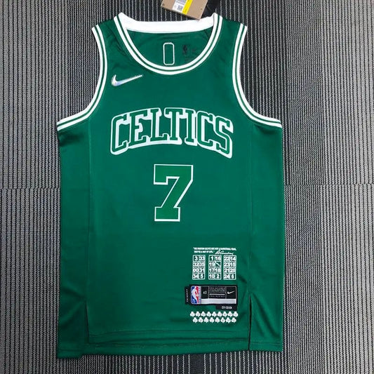 Men’s Jaylen Brown Green Team Jersey – 75th Anniversary City Edition