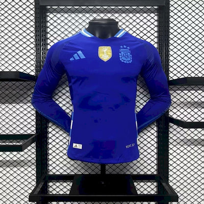 Men's Argentina 2024/25 Away Long Sleeve Jersey Player Version