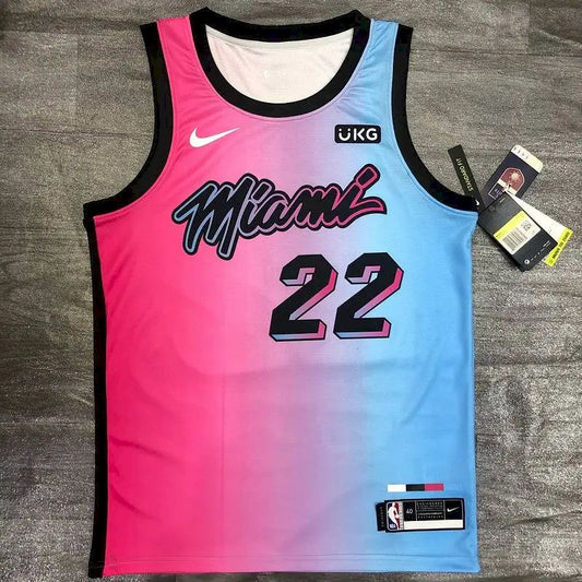 Men’s Jimmy Butler 2020-21 Pink Swingman Player Version Jersey – City Edition