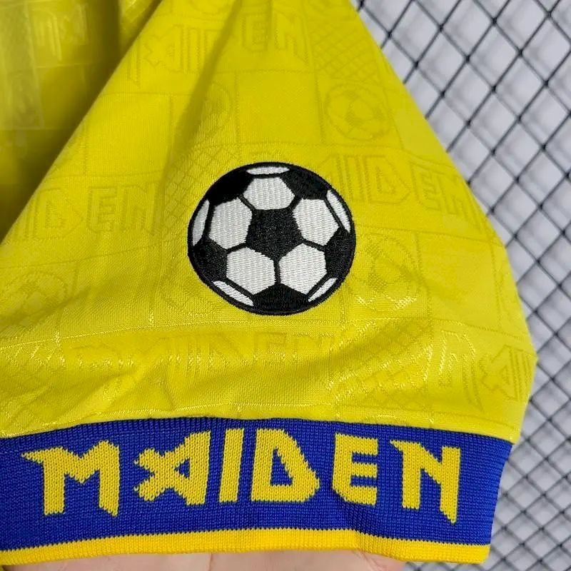 Camisa amarela retrô do West Ham United Iron Maiden 2008