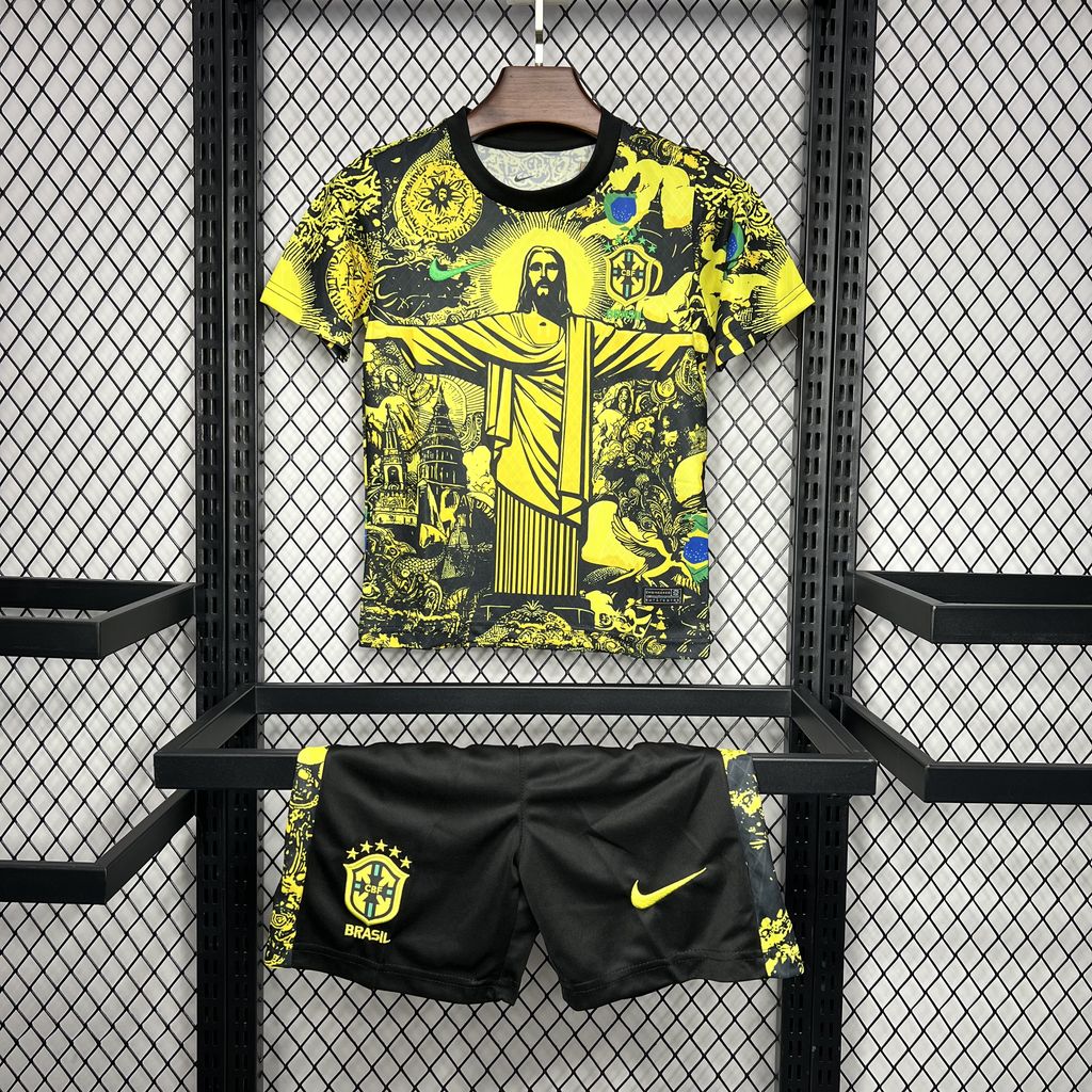 Kids Brazil 2024/25 Yellow Kit