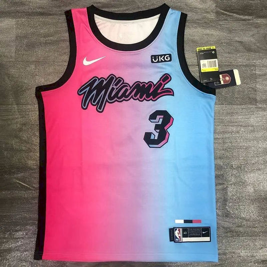 Men’s Dwyane Wade 2020-21 Pink Swingman Player Version Jersey – City Edition