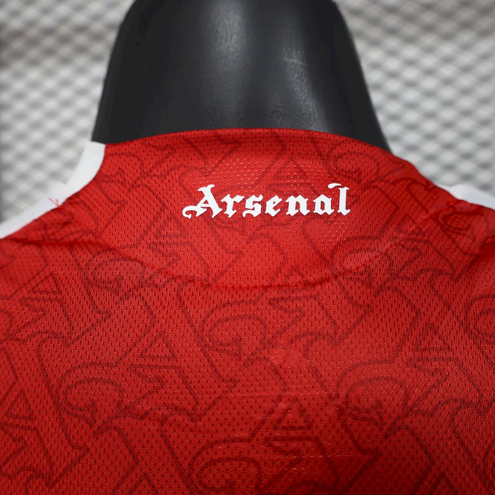 Men's Arsenal 2025/26 Home Long Sleeves Jersey Player Version