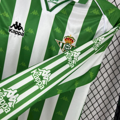 Camisa retrô de mangas compridas do Real Betis 1995/97 Home