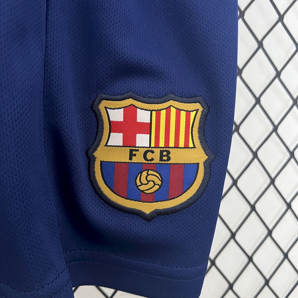 Barcelona 2013/14 Home Kids Retro Jersey And Shorts