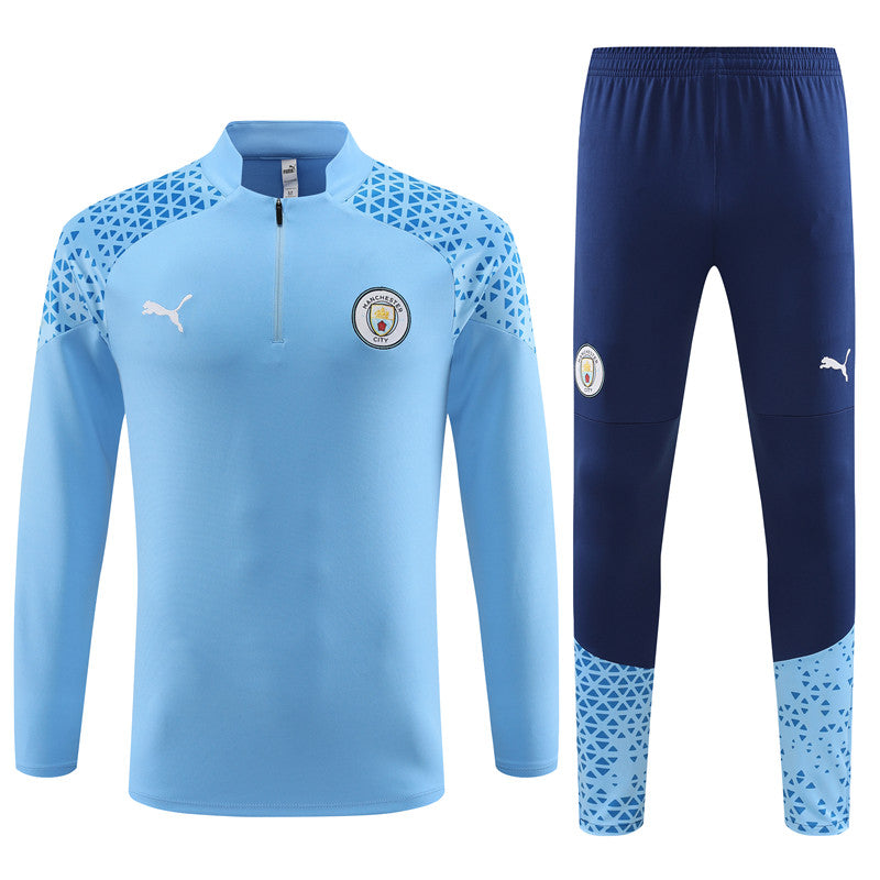 Suéter e calça Manchester City 2023/24 com zíper e meio zíper 14001