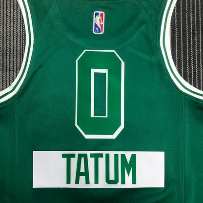 Camisa masculina Jayson Tatum Green Team – Edição City de 75º aniversário