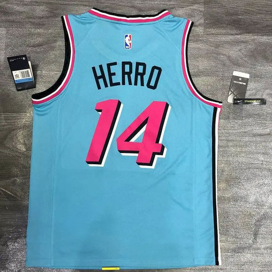 Camisa Tyler Herro Azul Masculina Versão Jogador – Edição Clássica Retro