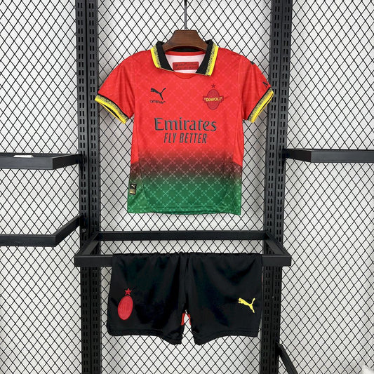 Ac Milan 2025/26 Co Branded Red Edition Kids Kit