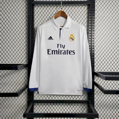 Camisa retrô de mangas compridas do Real Madrid 2016/17